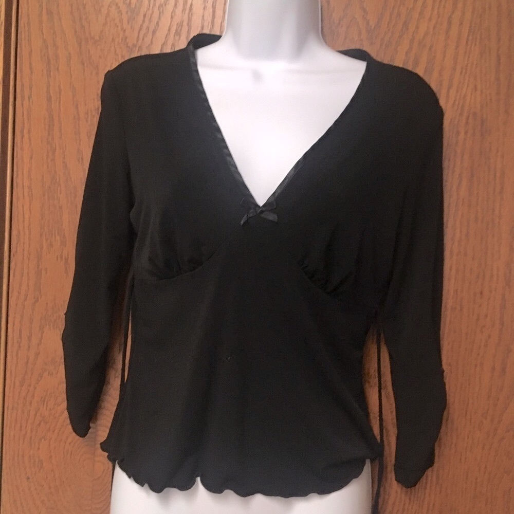 Studio Y Black spandex blend dress top
